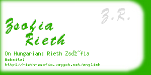 zsofia rieth business card